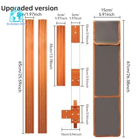 Newly Upgraded Woodworking cross backer ruler, cutting board can be spliced and adjusted, trimming machine positioning ruler