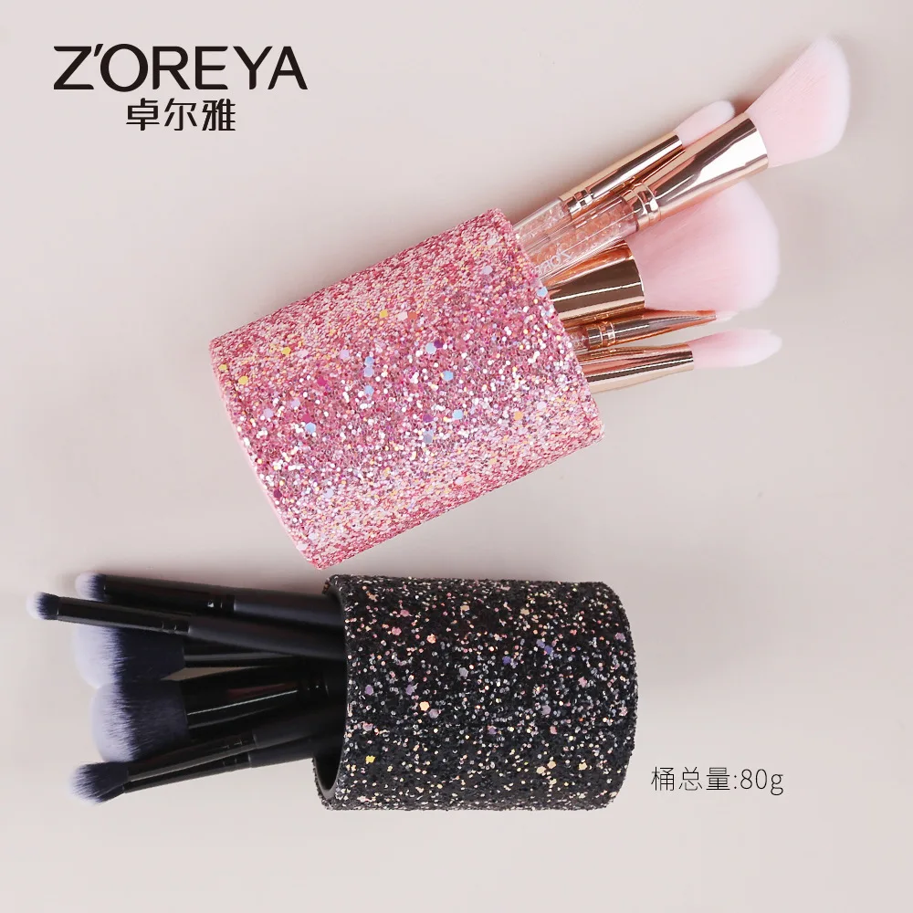 ZOREYA Beauty storage container Wholesale desktop dresser Makeup Nail shop dustproof makeup brush storage bucket