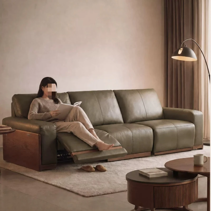 Modern Italian Electric Sofa Wooden Frame Armchair Luxury Electric Sofas Vintage Lazy Sofas Wohnzimmer House Accessories