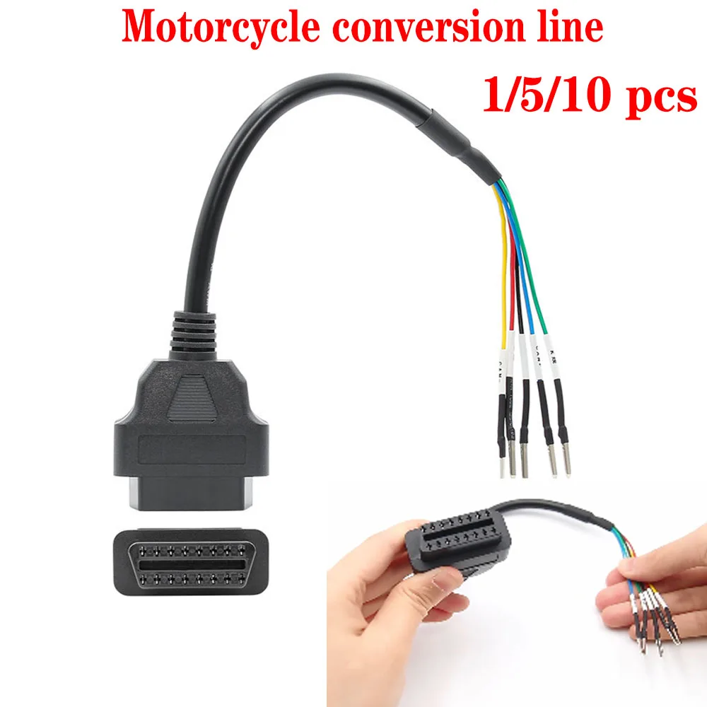 16pin Jumper Tester Connector OBD2 Female Line Can Line Universal Diagnostic Cable for K+CAN OBD2 Cable for Car Truck