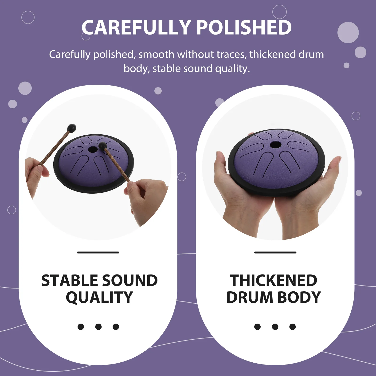 

Pocket Drum Tongue Ethereal Adults for Beginners Delicate Alloy Percussion Major