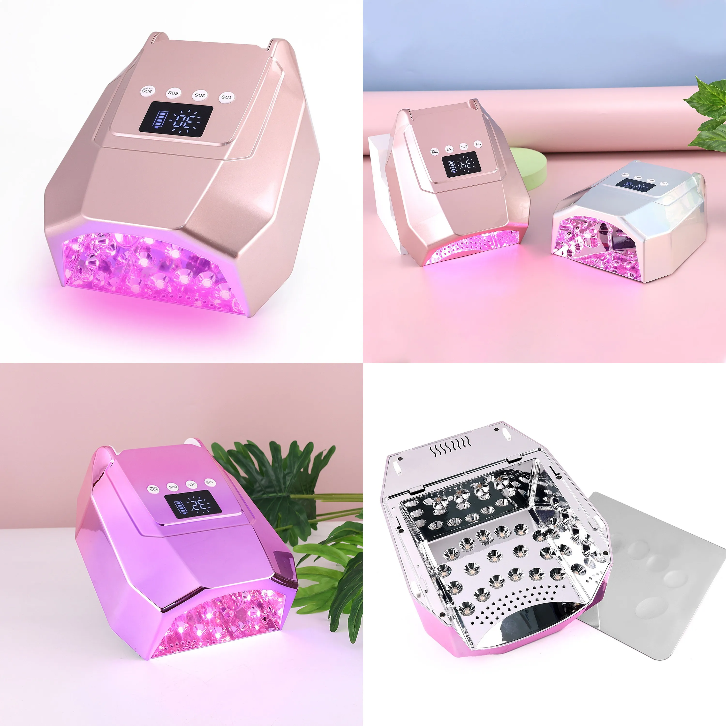 Professional Wireless Skin Care Blue Light Deep Inside Firm UV/Led Nail Light Lamp 98W Drying Gel Evenly All Finger