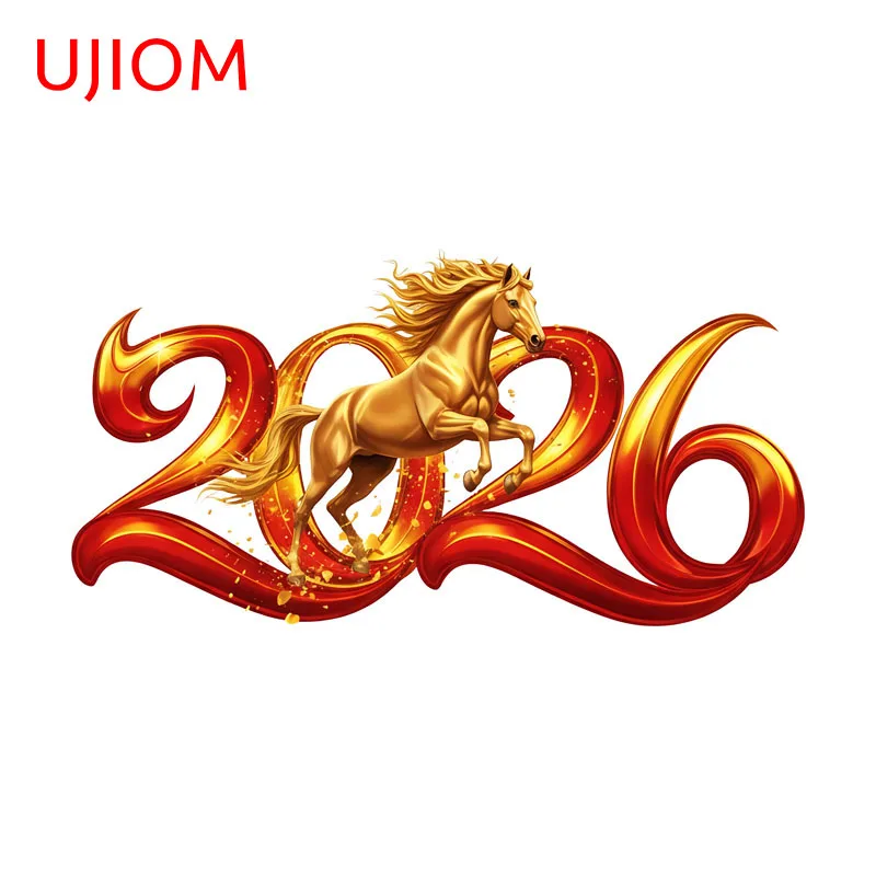 UJIOM Hot Red Horse 2026 Wall Sticker Fashion Personality Decal Tiki Related Items Decoration Chambre Personality Wallpapers