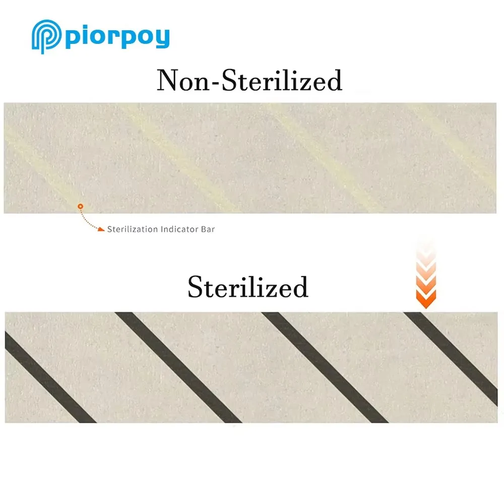 PIORPOY Dental Sterilization Indicator Tape 12/19/25mm Autoclave Cards Steam Indicator Tape Dentistry Laboratory Material Tool