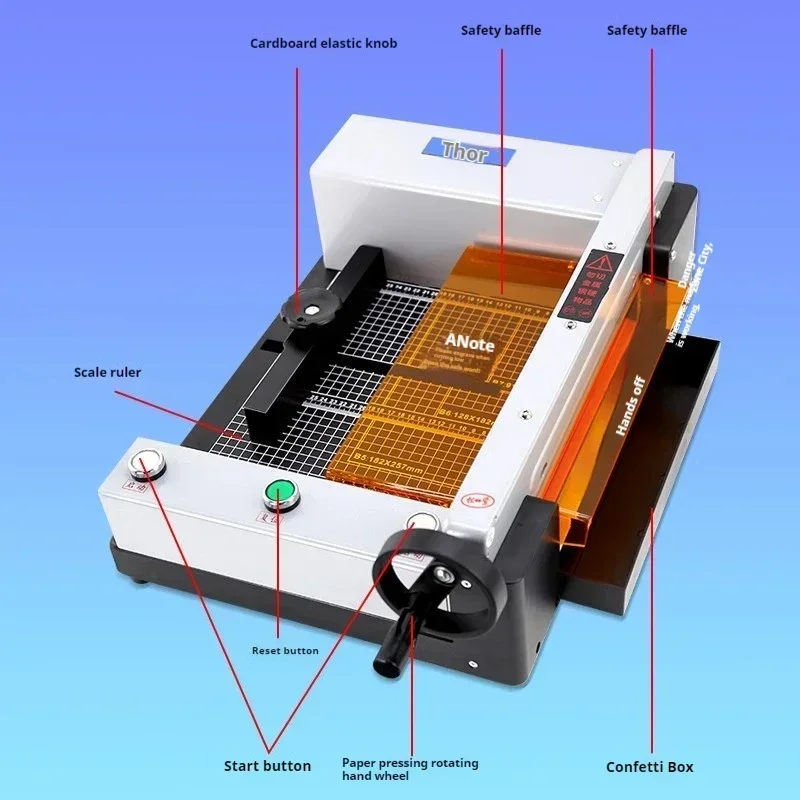 Fully Automatic Desktop Paper Cutter Electric A4 Thick Layer Heavy Card Cutter Office Photo Board Self-adhesive Equipment