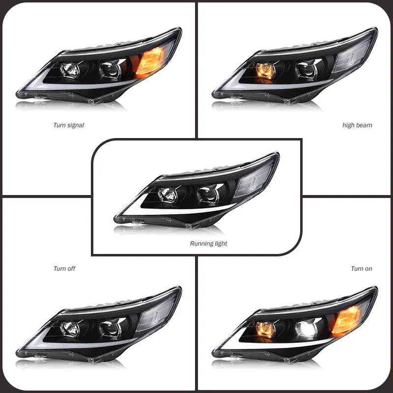 

Front Lamp Car Accessories For Toyota Camry Headlight Assembly Daytime Running Light High Beam Dynamic Streamer Turn Signal