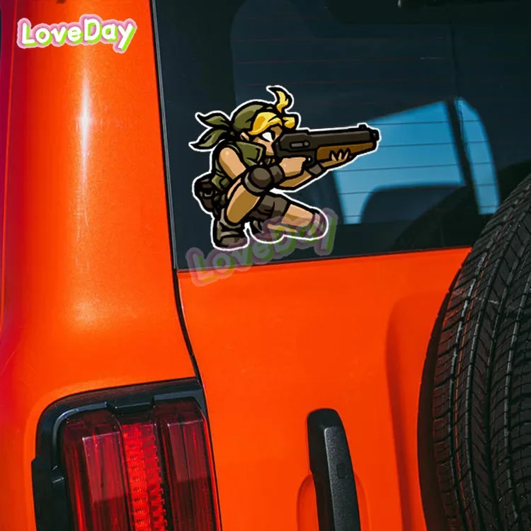 Metal Gear Slug Game Stickers Cartoon Car Stickers Sunscreen Waterproof Auto Styling Decals Surfboard Laptop Decor