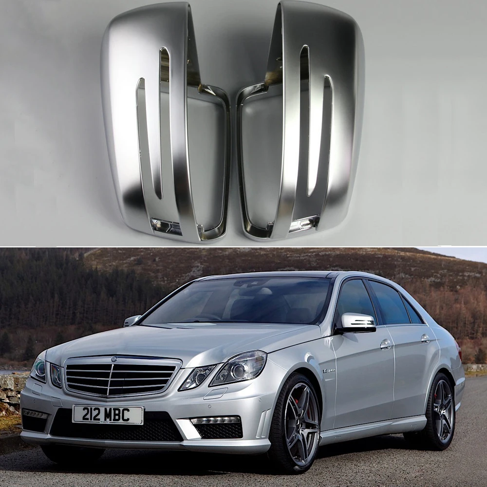 

Rearview Mirror Covers Matte Silver For Mercedes-Benz W204 E W212 W176 W246 CLS C218 GLA X156 A C E S series