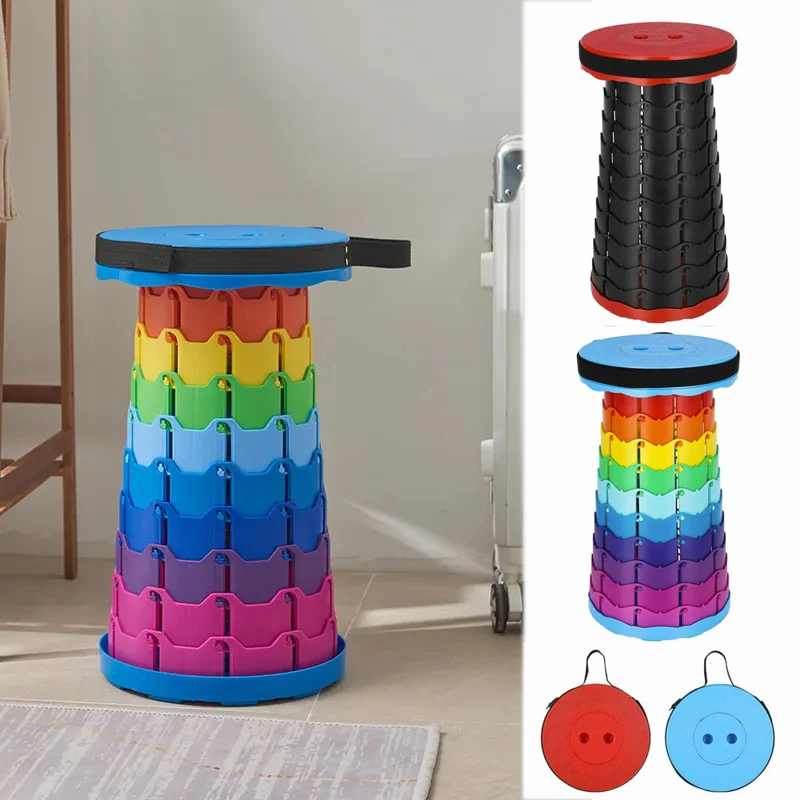 

Складной табурет, уличный портативный стул, выдвижной, регулируемый для улицы, легкая скамейка для рыбалки, подходит для взрослых и детей