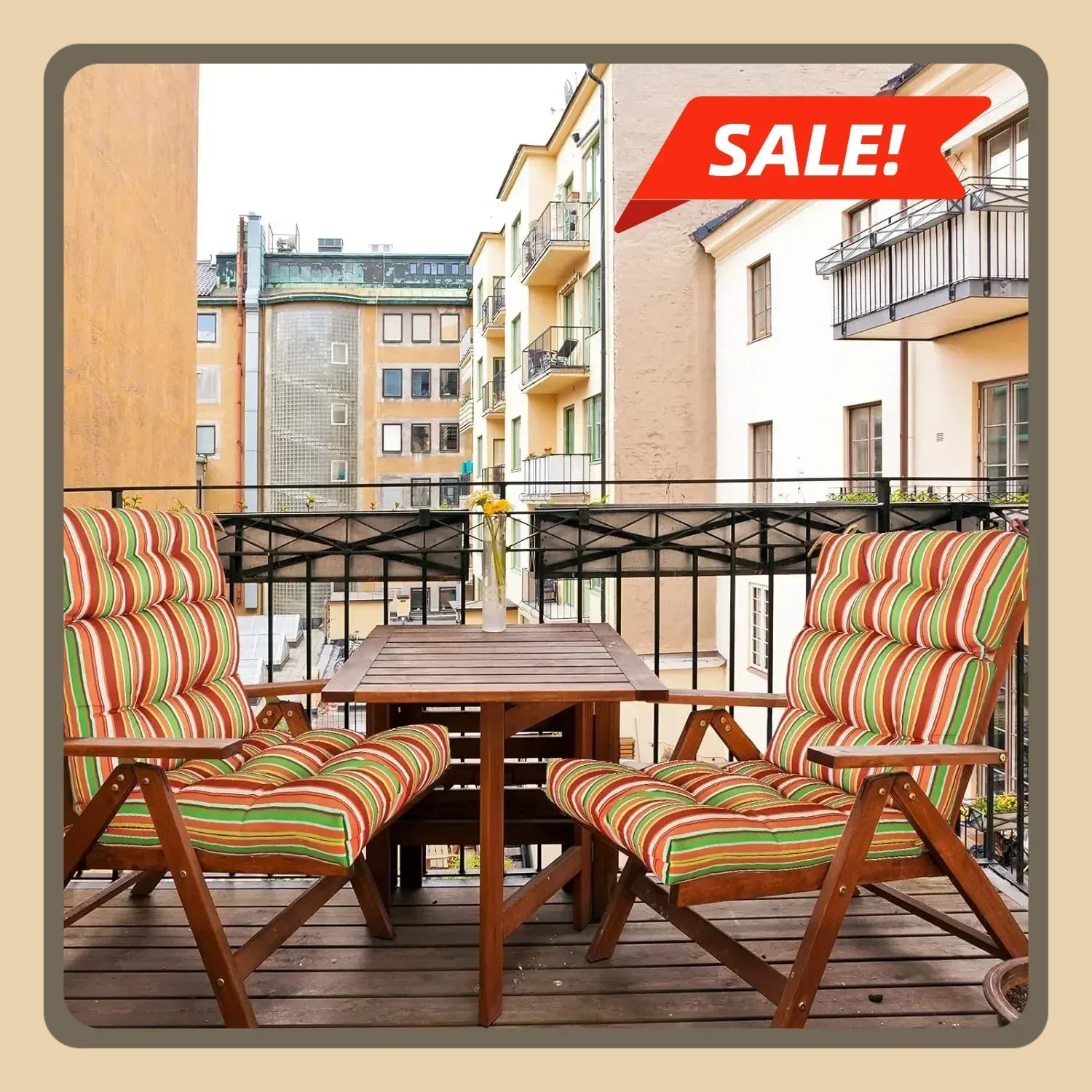 

46'' x 22'' Tufted Outdoor/Indoor High Back Patio Chair Cushions Rainbow, Set of 2 floor cushion pillows for bedroom