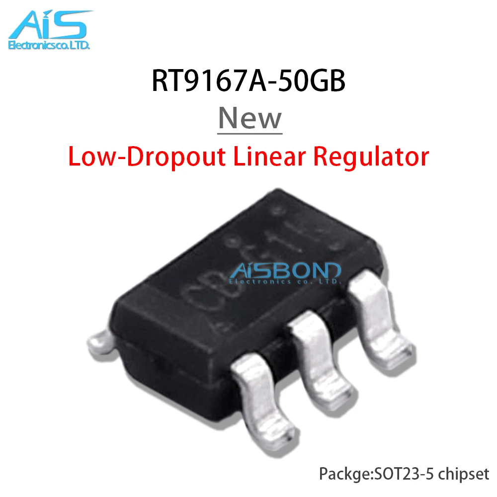 10Pcs/Lot New RT9167A-50GB RT9167A Sot23-5 Mark CD= Low-Dropout Linear Regulator LDO IC