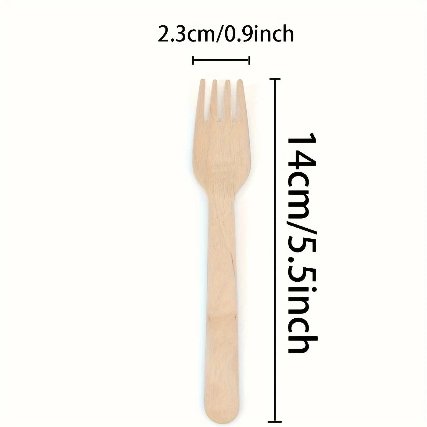50/100/200Pcs Disposable Dining Forks, Disposable Dessert Forks, Cake Forks, Ice Cream Wooden Forks, Forks Made from Birch Wood, Biodegradable and Compostable, Suitable for Holiday Parties, Weddings, Family Dinners, and Outdoor Camping Use
