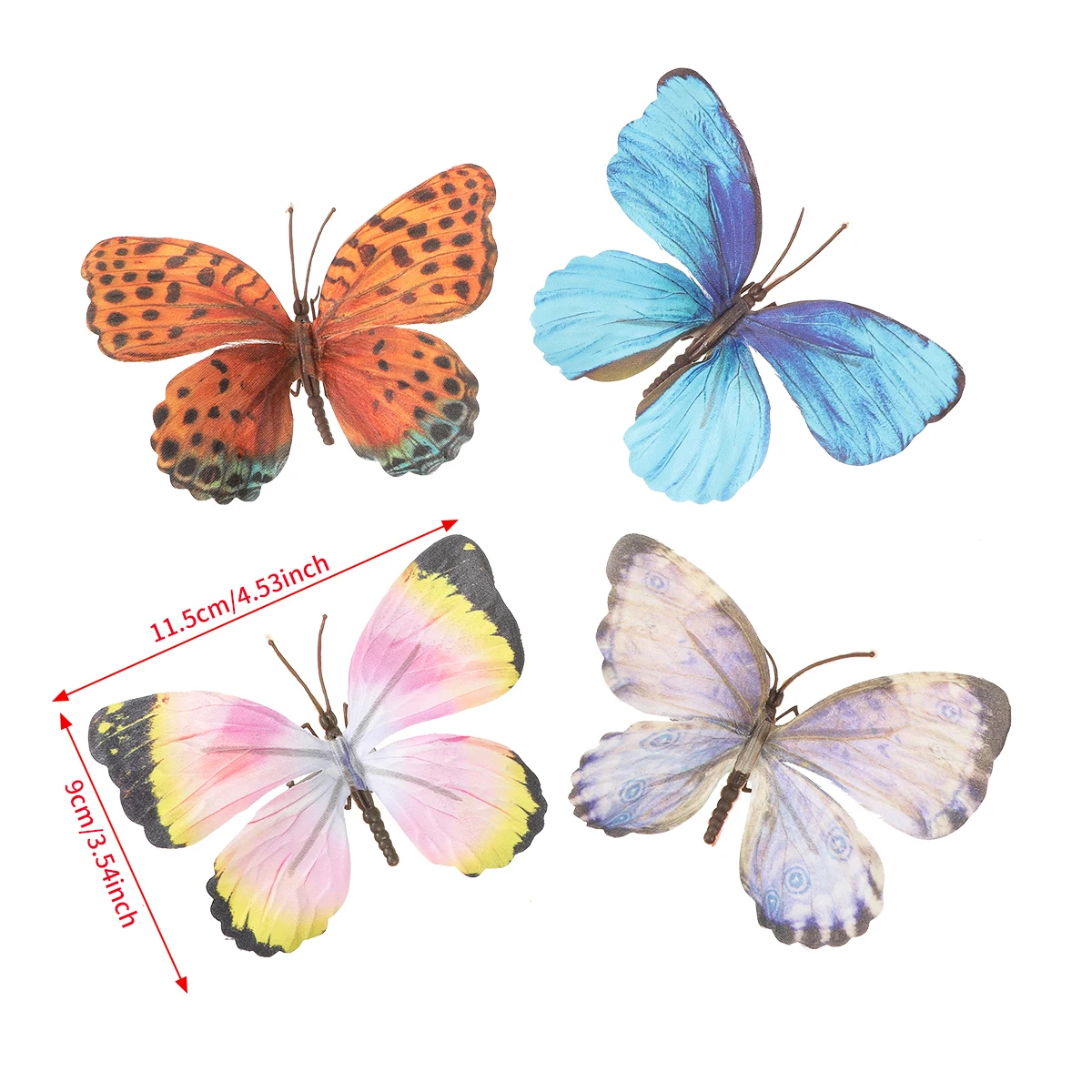 AWAYTR Simulation Butterfly Barrette Leopard Butterfly Small Hair Clip Kids Colorful Hairpin Cute Barrette Women Hair Accessorie