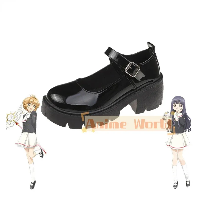 Zapatos de Cosplay de Anime Card Captor Sakura, accesorios universales para mujer, botas de uniforme de estudiante de Escuela Japonesa