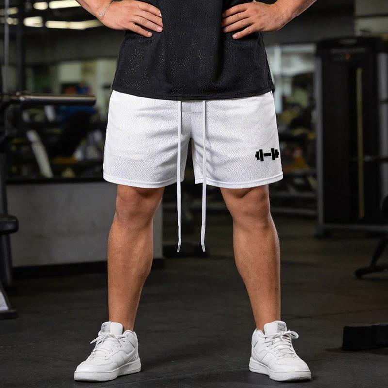 

Mens Beach Shorts Summer Mesh Quick Dry Joggers Training Sportswear Hip Hop Fitness Sweat Short Pants Loose Workout Gym Shorts