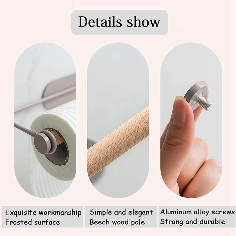 Paper Towel Towel Rack Wrought Iron Hanger Oil-Absorbing Paper Cling Film Rack Free From Hitting Bathroom Kitchen