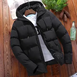 Parkas de moda para Hombre, abrigo informal cálido con capucha, chaqueta acolchada gruesa, prendas de vestir de negocios, Invierno