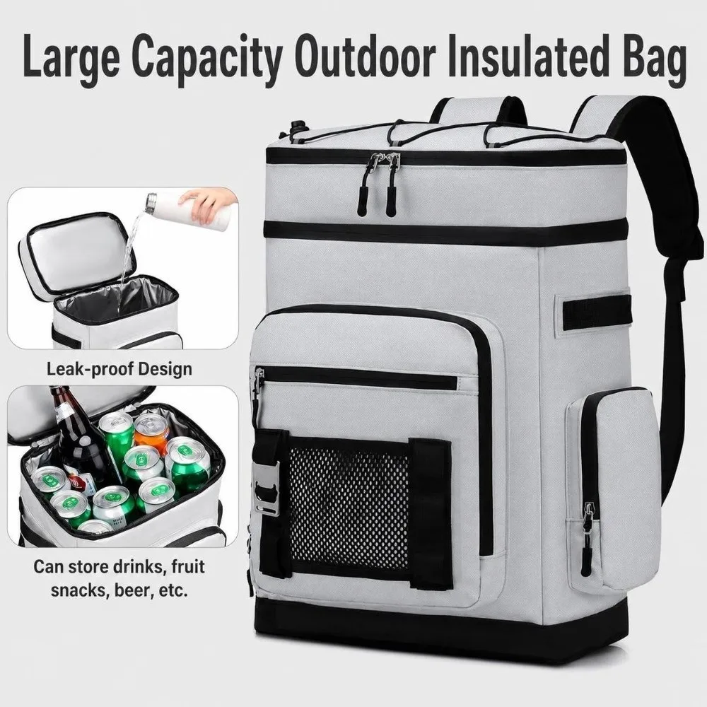 Newest Waterproof Insulated Backpack Large Capacity Leak-Proof Cooler Bag Heat Insulation High Grade Cooler Backpack Picnic