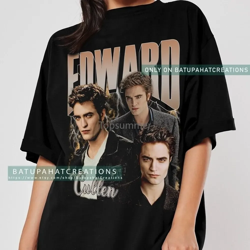 Camiseta de Edward Cullen de películas, camisa de la Saga Crepúsculo, nueva luna, camiseta de Robert Pattinson, Ptr54