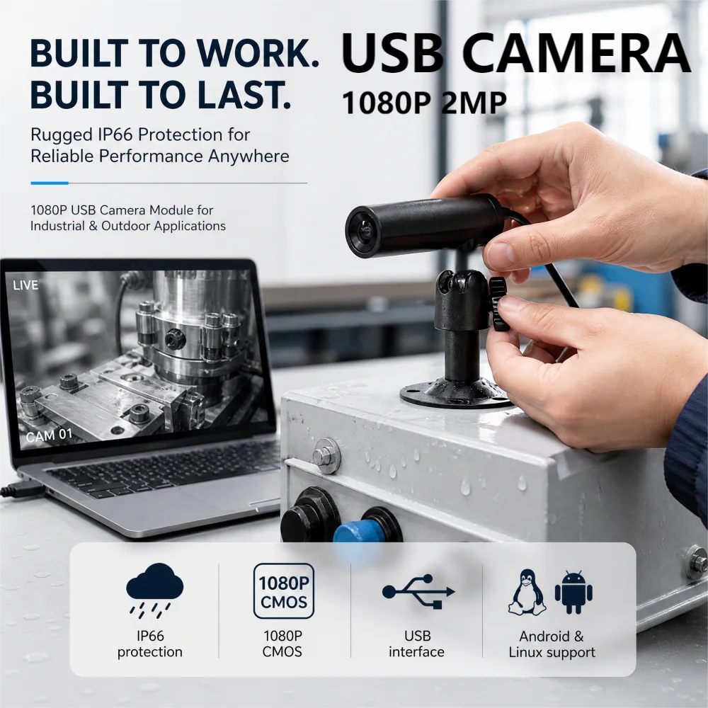 Mini Bullet Camera 30fps 720P/1080P Drive-Free Type-C/USB Connection for Android Devices/Computers/Industrial Use