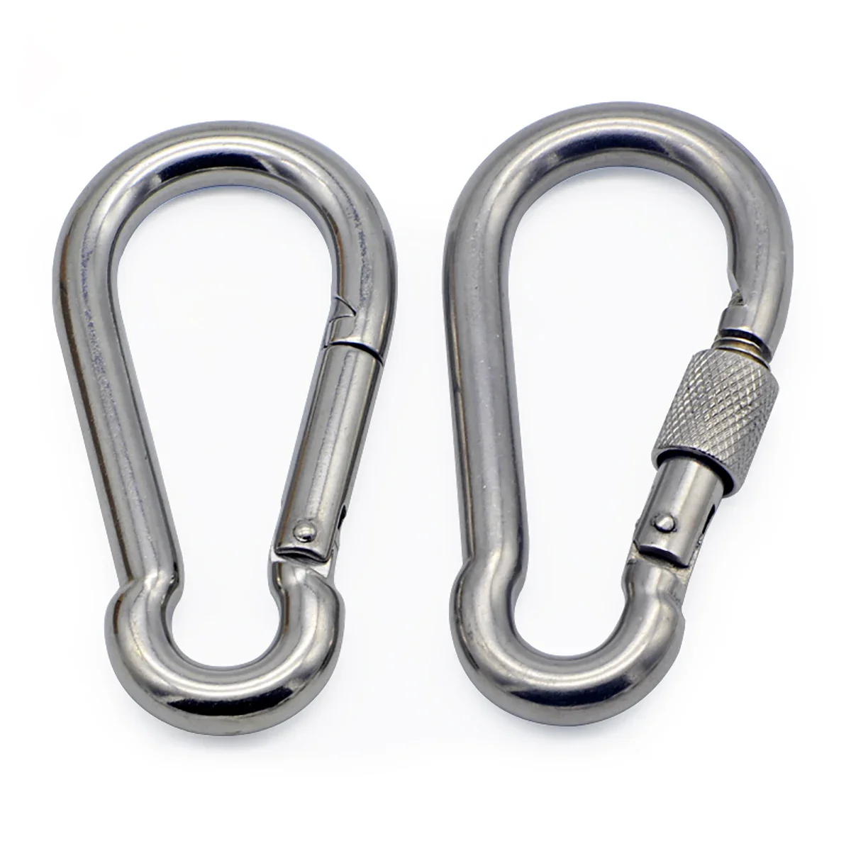 1Pcs M4 M5 M6 M7 M8 M9 M10 M11 M12 M14 304/316สแตนเลสสตีล Carabiner Carbine Snap ฤดูใบไม้ผลิ Buckle Key Ring