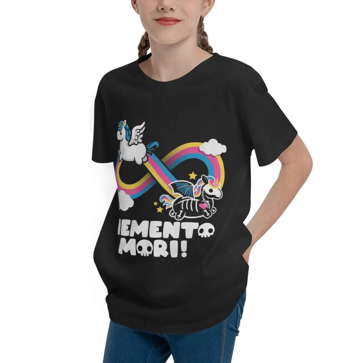 Teenagers Basic Short Sleeve T-Shirt Infinity Memento Mori For Sale CrewneckHigh grade Tshirt Vintage Humor Graphic Teenagers