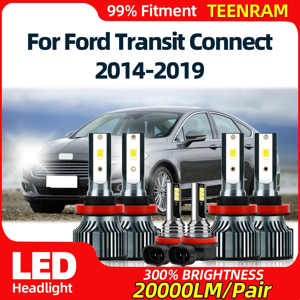 

Canbus LED Light Bulbs 60000LM Car Headlight 6000K CSP Chip Fog Lamp 12V For Ford Transit Connect 2014 2015 2016 2017 2018 2019