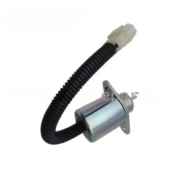 12V Fuel Shutdown Solenoid Valve 6281-910-011-00 for Agco Tractor ST47, Iseki E3CD E3CE E3CF E3CG E3CC