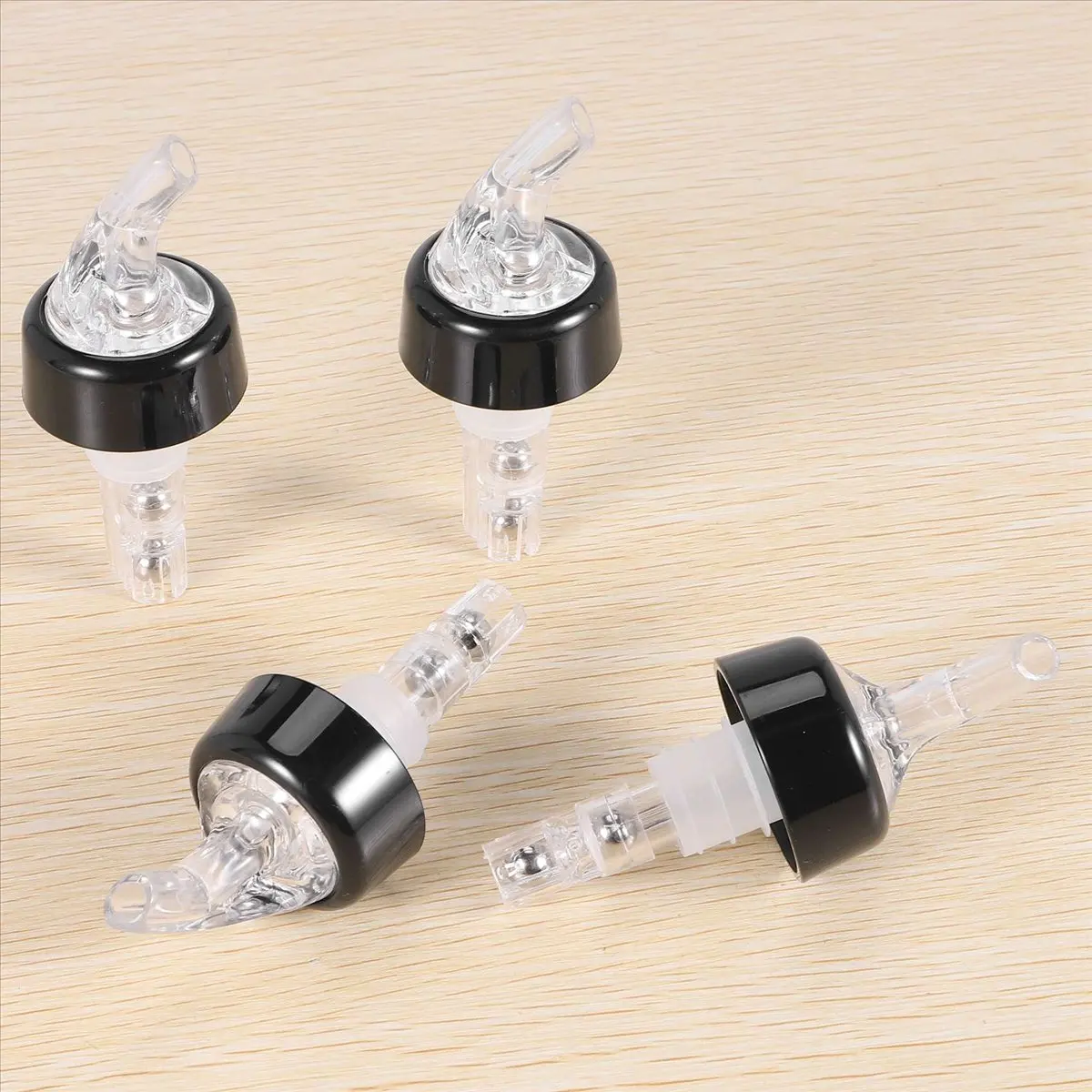 A45I 4 Pcs 1Oz Automatic Measured Bottle Pourer - Spirit Measure Pourer Drinks Wine Cocktail Dispenser Home Bar Tools