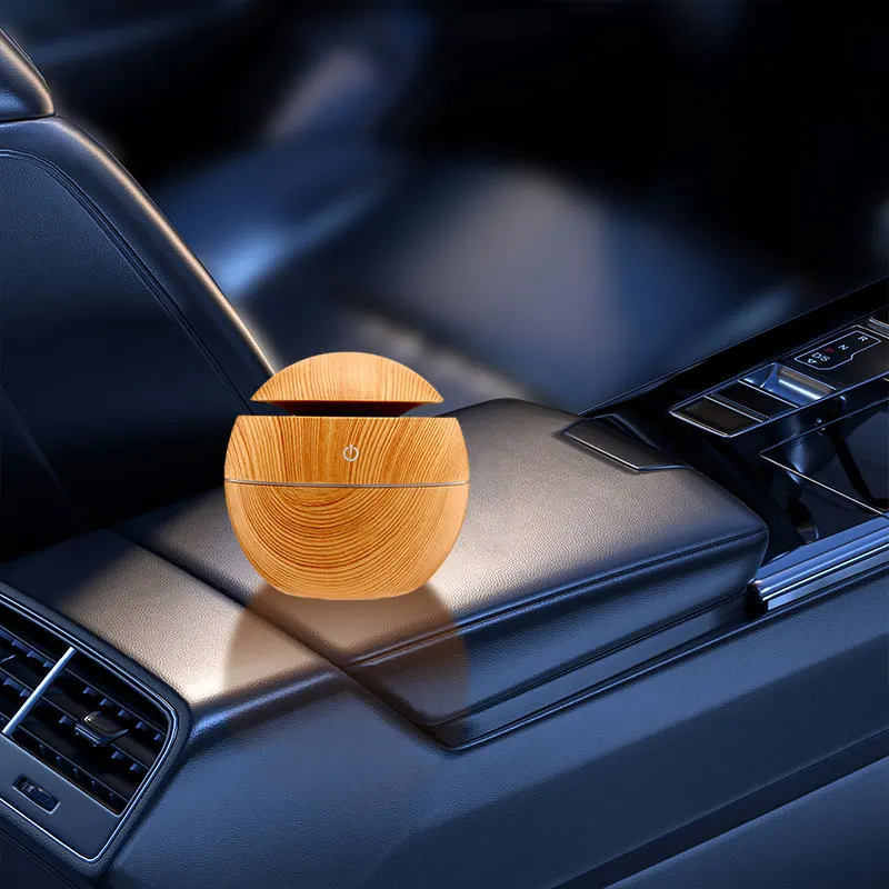 مرطب فطر كروي صغير فطر إبداعي من الحبوب الخشبية مرطب للسيارة مرطب بخاخ هواء ضباب عالي كتم