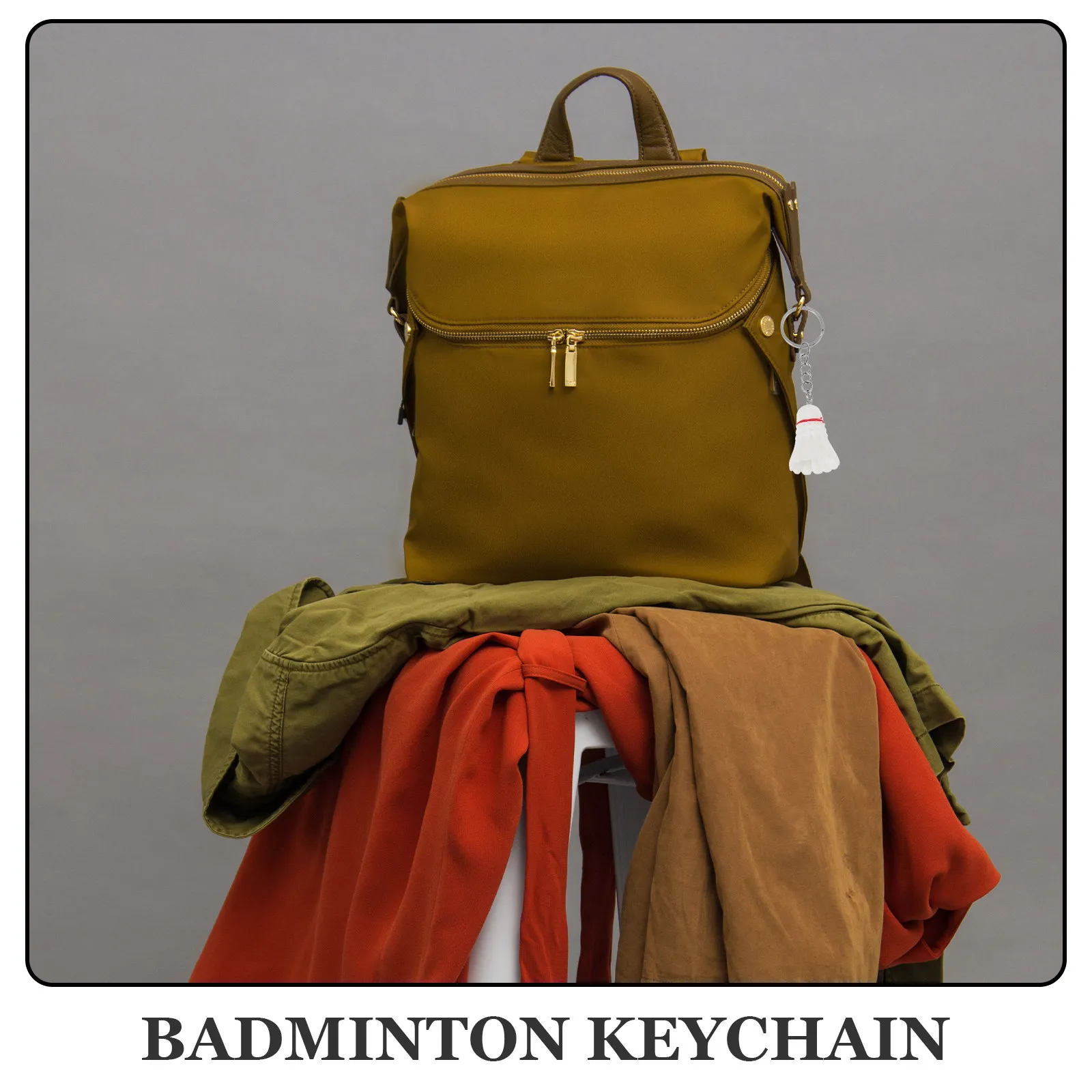 

6 шт. брелоков для ключей в виде воланов для бадминтона, декоративные металлические кольца для ключей, многофункциональные подвески для рюкзаков и сумок, подарок на день рождения для женщин