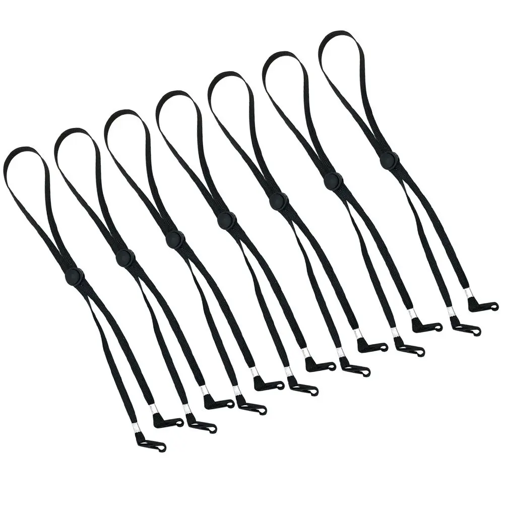 12Pcs Anti-Fall Mask Lanyards Premium Metal Plastic Polyester Adjustable Hanging Buckles for Masks Glasses Hats Eyewear Retainer