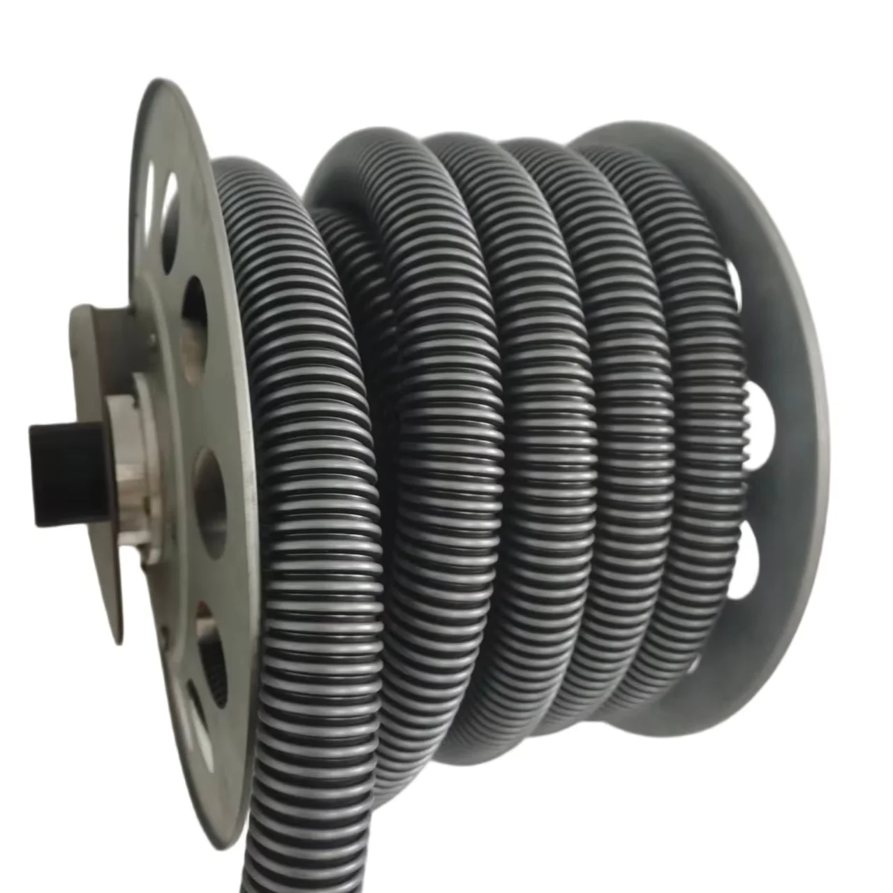 Vacuum Hose Reel With 30ft Extension Retractable Hose, 1-1/4'' Wall Mount Vacuum Replaceable Hose Suitable