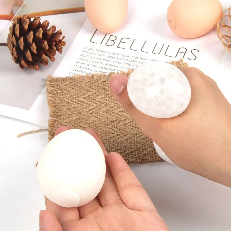 2/4PCS Squishy Emulated Egg Fidget Toys Slow Rising Squeeze Toy Funny Stress Reliever Reduce Pressure Prop for Kids and Adults