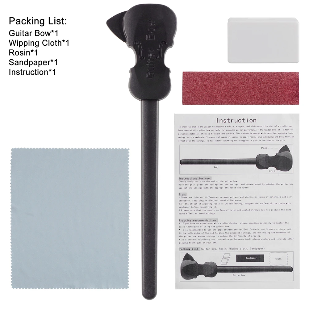 قوس الجيتار 2 في 1 آلة وترية قوس لعب الجيتار يخلق أصوات تشيلو وكمان تشبه فكرة هدية لعيد الميلاد وأعياد الميلاد