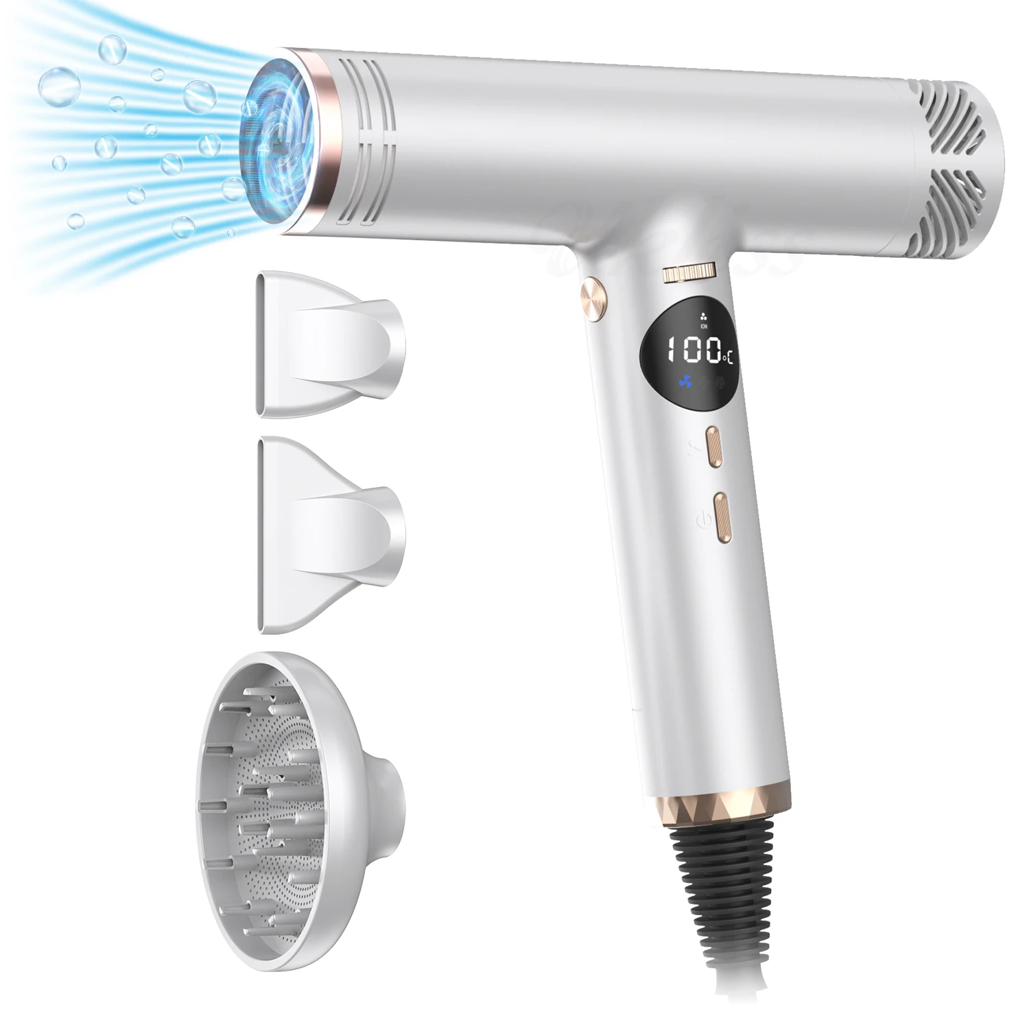 Newly Designed 3 in 1 set BLDC Hair Dryer Household Blow Hair Salon Dryer Negative Ion Electric Portable Hair Blow Dryer