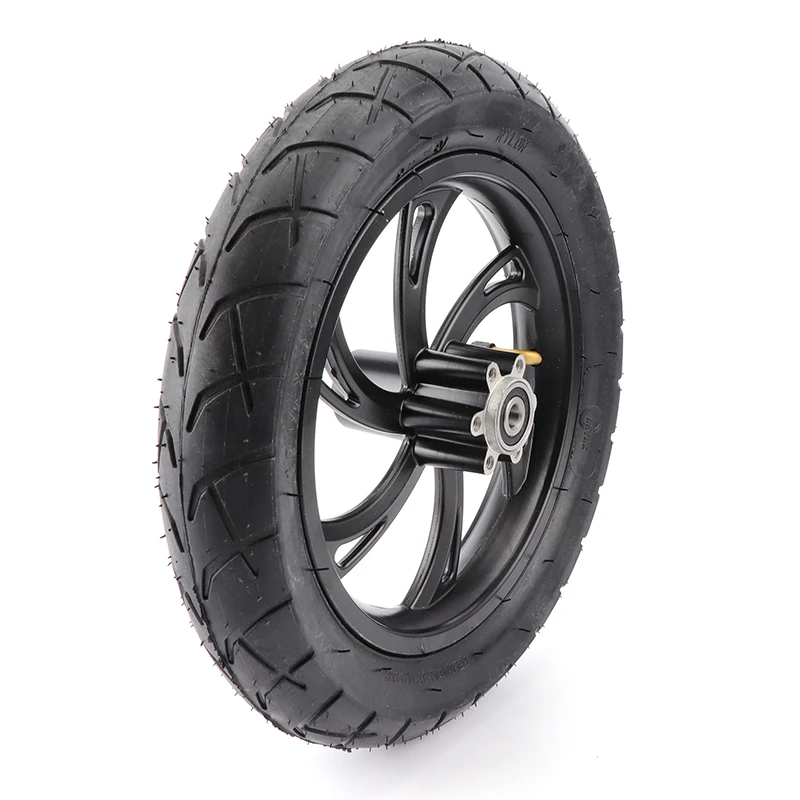 Black 12 inch Inflatable Wheels 12 1/2X2 1/4 Tyre Aluminum Rim Set Fit For Electric Scooters E-bike Folding Bicycles Accessories