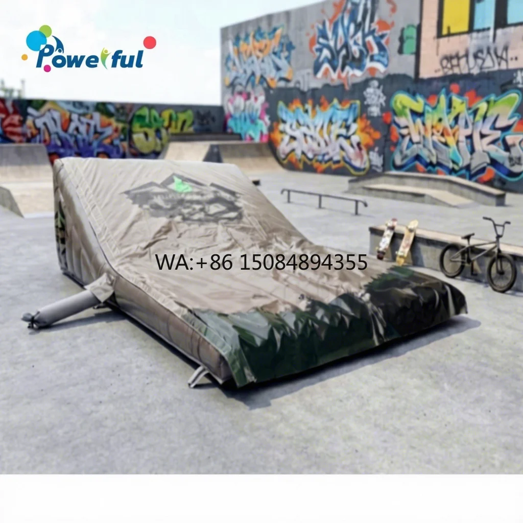 Customized Size FMX&BMX Slope Inflatable Dirt Bike Landing airbag Inflatable Skiing airbag Ramp