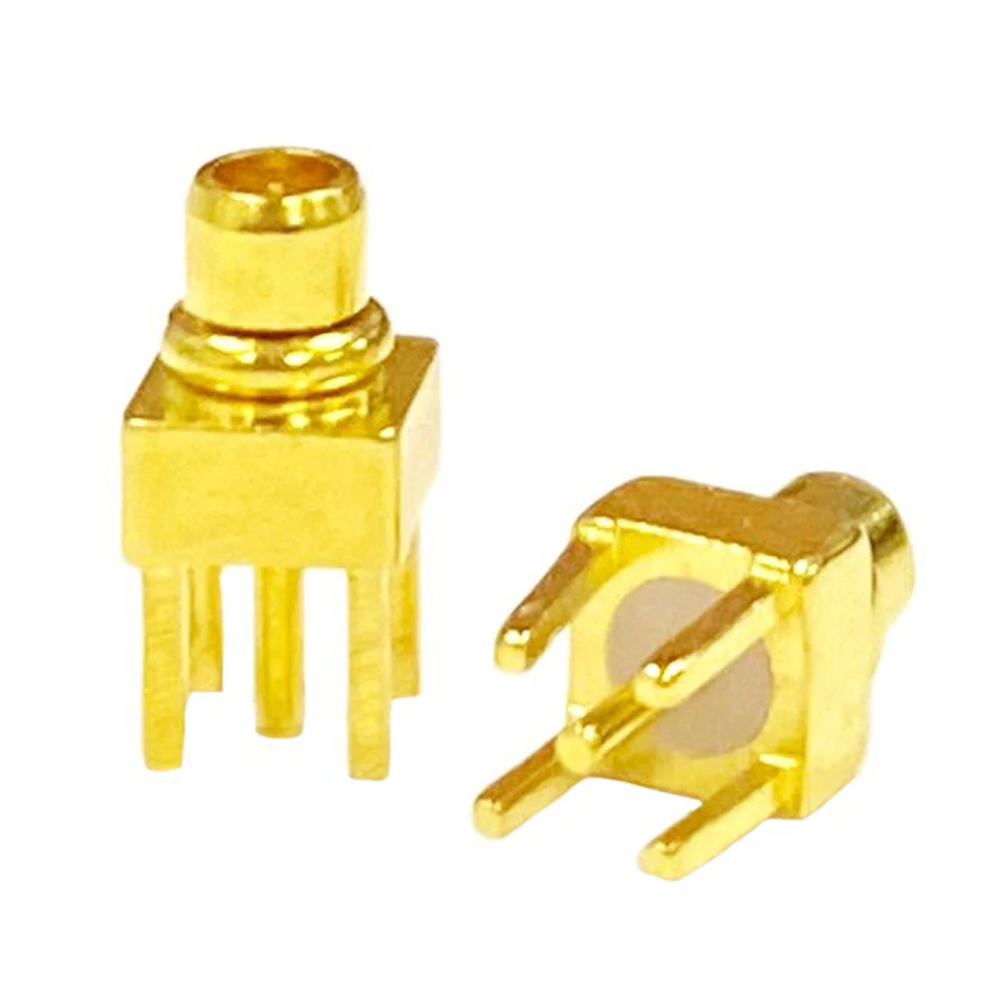 10pcs New MMCX Male Plug  RF Coax Connector  PCB Mount Through Hole Straight  Goldplated Soldering Terminal Wholesale Price