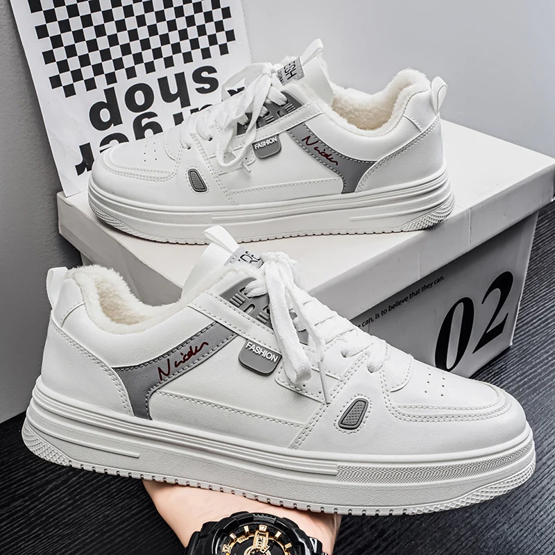 High Quality Men's Lightweight Outdoor Men's Shoes Breathable New Fashion Everyday Casual Shoes with Fleece and Thickening