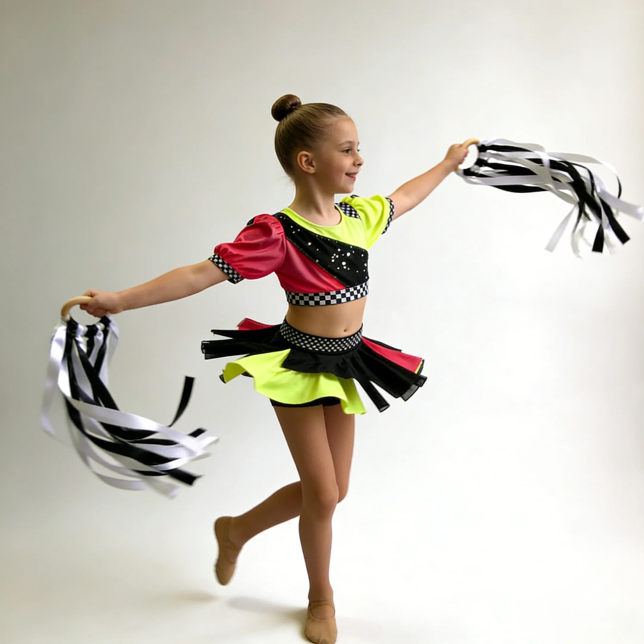 

20/10PCS/LOT black and white Wood Ribbon Ring Toy -Ribbon Hand Kites- Waldorf Toy- A Discounted Party Favor Pack