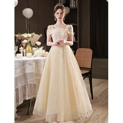 Formal Y2k Evening Dresses Women's 2024 New Birthday Party Party Dress Female High-End Slimt Elegant Art Test Long Dresses