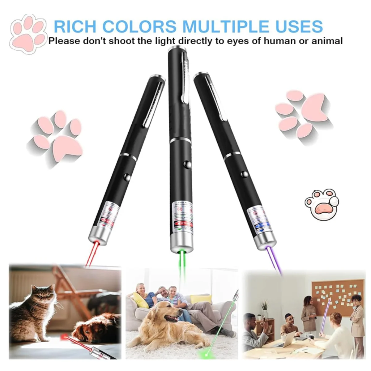 1 قطعة القطط متعددة الأغراض مؤشر ليزر الحيوانات الأليفة ألعاب خفيفة للقطط والكلاب ، التدريب الداخلي وألعاب المطارد لمعلمي القطط/المبيعات
