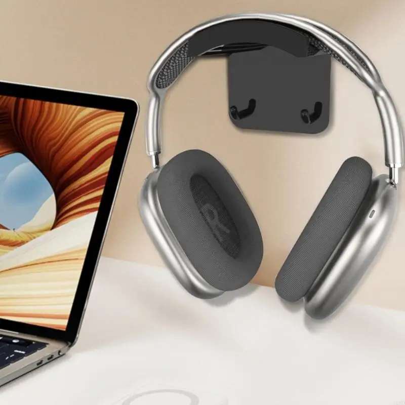 Soporte para auriculares montado en pared J1HD, colgador para auriculares debajo del escritorio, soporte adhesivo para