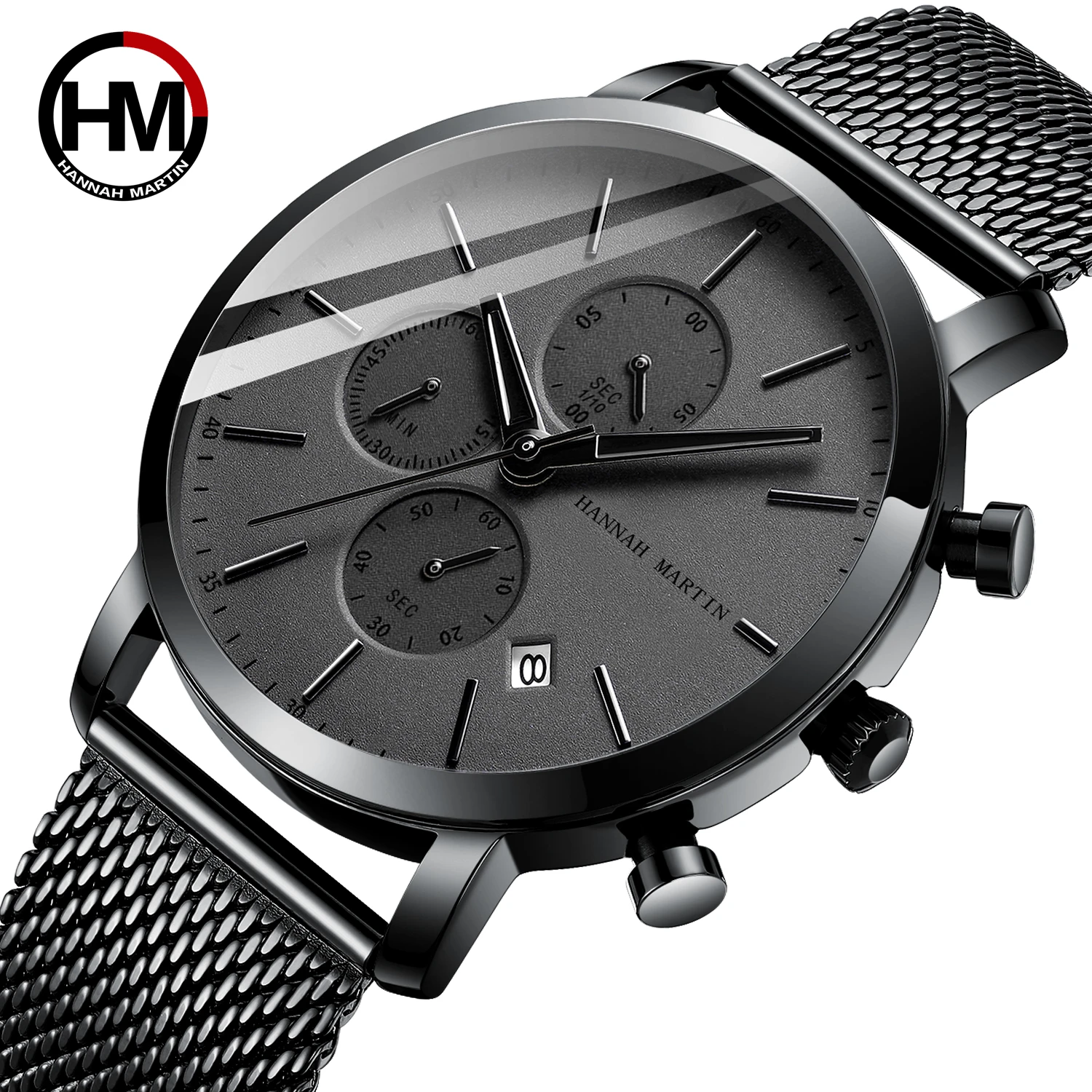 

Top Men Watch Brand Business Style Stainless Steel Fashion Waterproof Sports Multifunctional Quartz Wristwatch Relogio Masculino