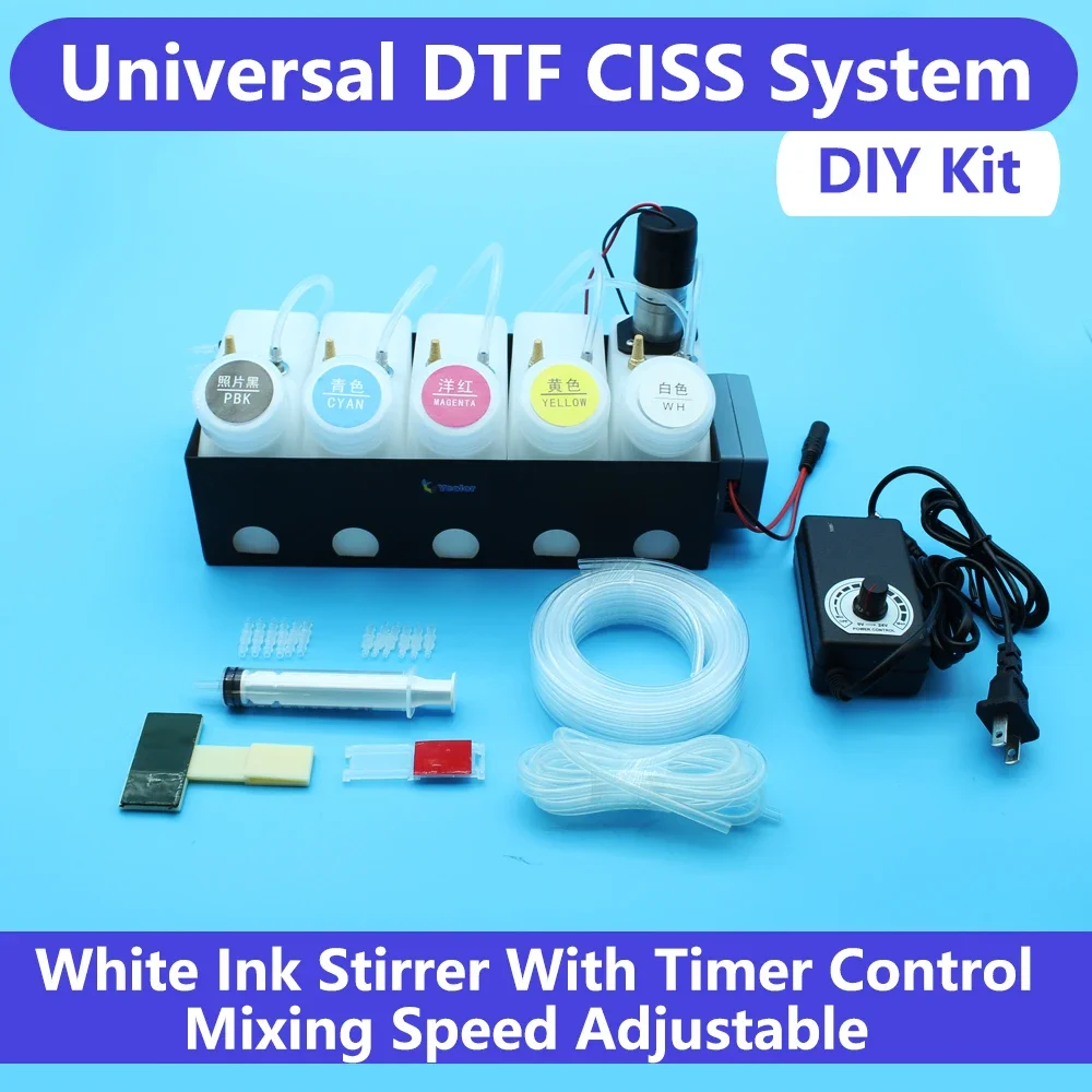 DTF CISS Bulk Ink Supply System Convert Kit White Ink Stirrer Without Damper For Epson L1800 L805 XP15000 ET8550 L18050 L8050