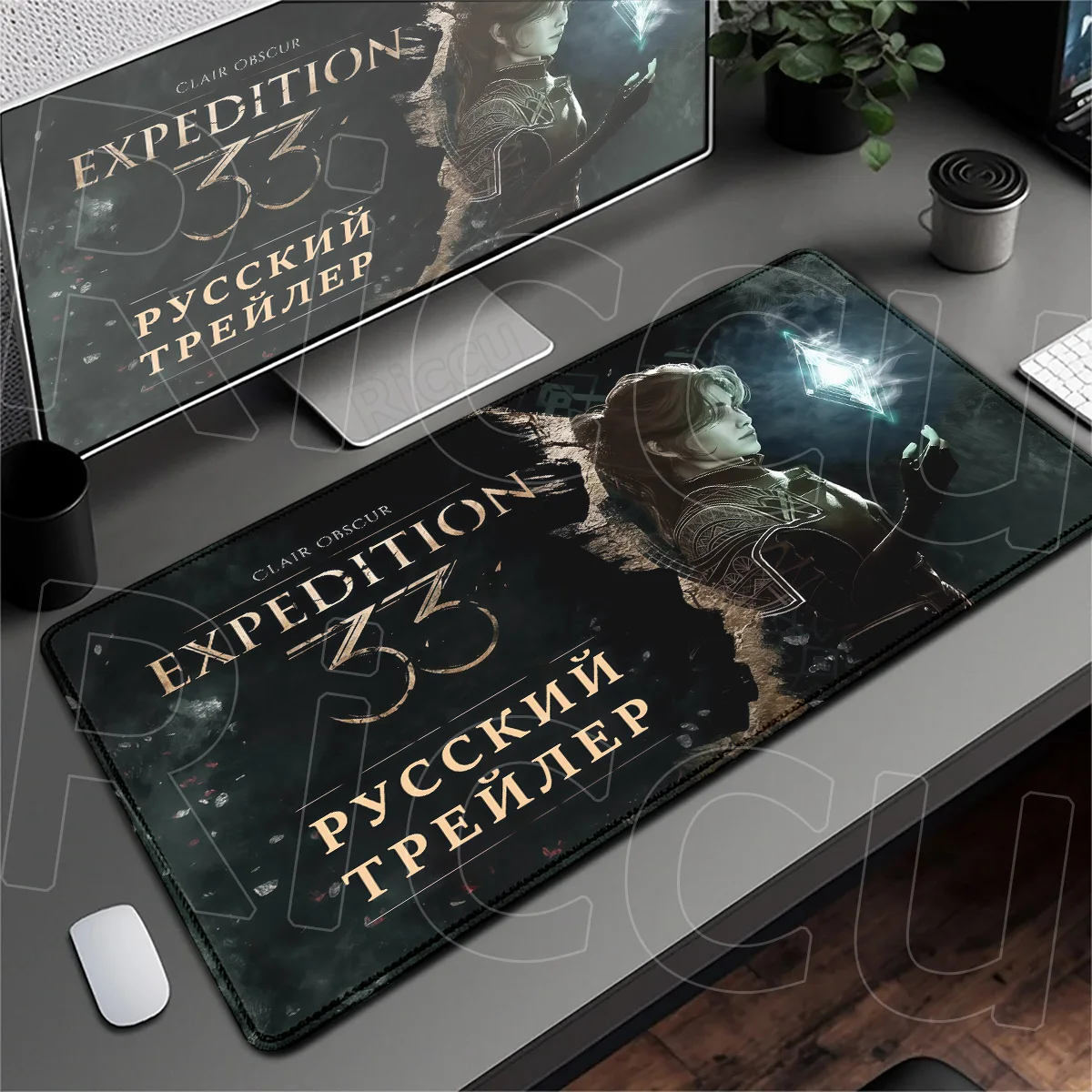Laptop E-Sport Gaming-Mauspad Clair Obscur Expedition 33 Neue Tapeten-Mauspads HD-Druck Gummi-Tischdekoration Teppiche – Detail 12
