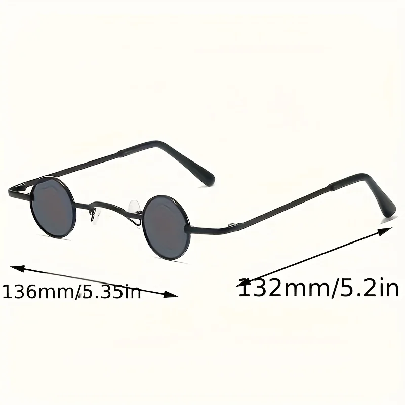 Trendige, runde, einfache Retro-Sonnenbrille, personalisierte High-End-Brille für Herren und Damen, Modetrend, UV-beständige Brillen – Detail 6