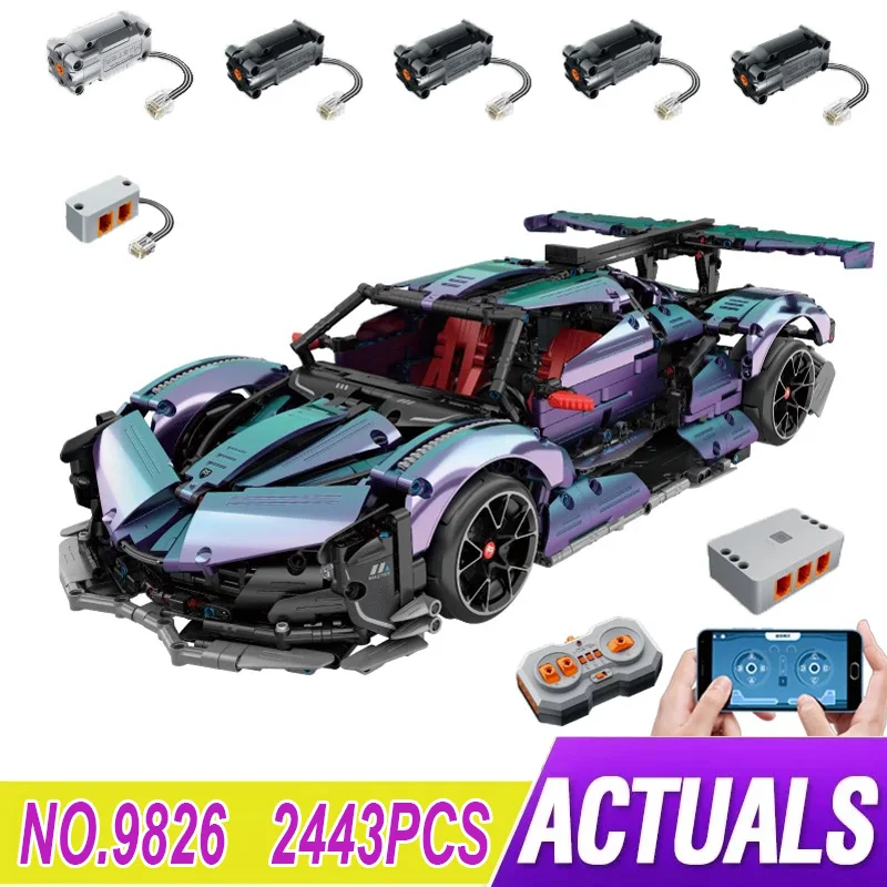 IM MASTER 9826-2 Technical APP RC Building Blocks Bricks Super Sports Car Educational Puzzle Toy Birthday Gifts For Child