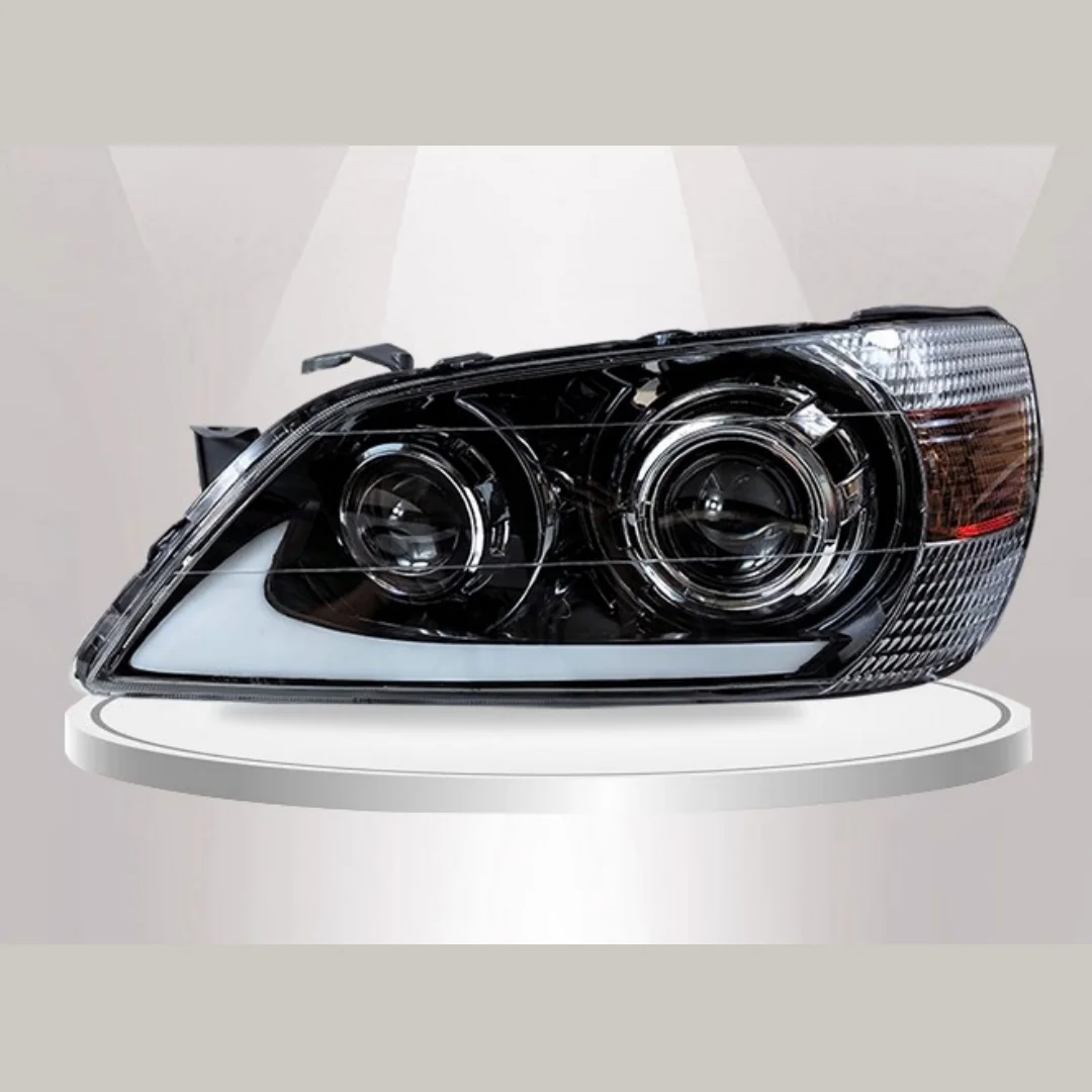 Car LED Headlight Assembly for Nissan ALTEZZA RS200 IS200 modified smoke black Headlamp Lens Daytime Running Light